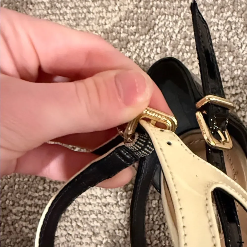 ✨EUC SCHUTZ Heels two-toned strappy‎ buckle design low to the ground
